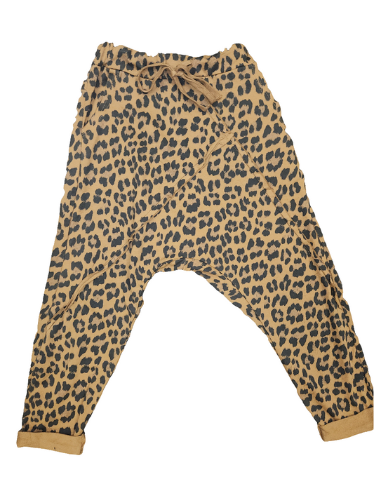 Zebra Print Drop Crotch Pants