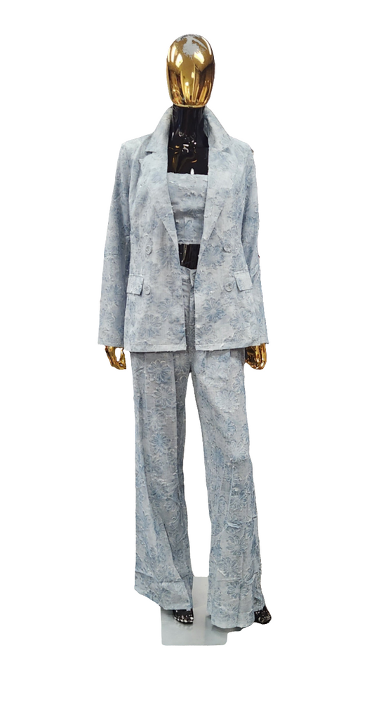 3PC Floral Print Suit