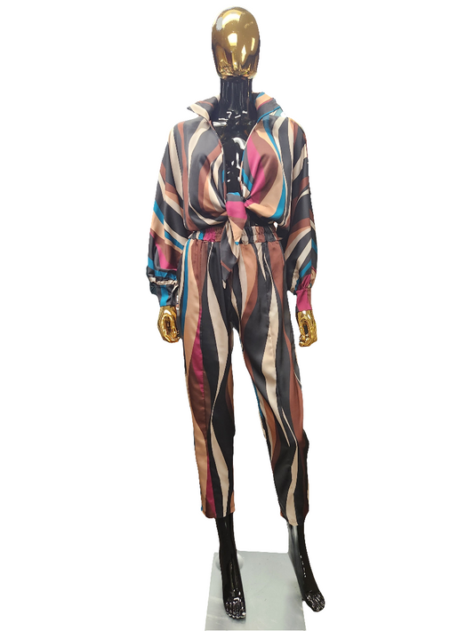 SILKY 2PC PANTS SET /M