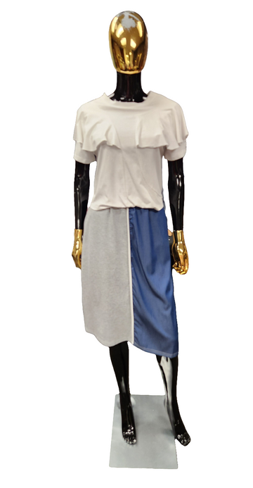 Denim Panel Dress