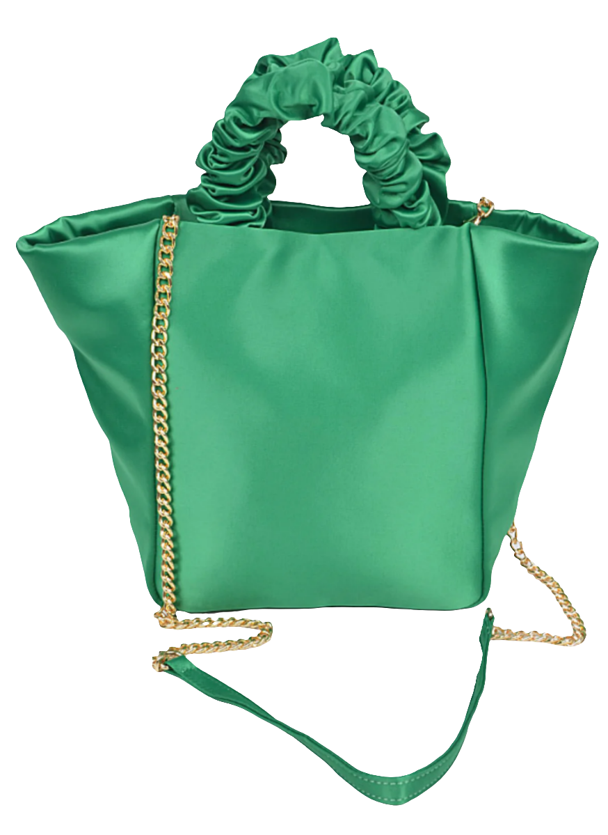 Satin Tote w/Scrunchie Handle