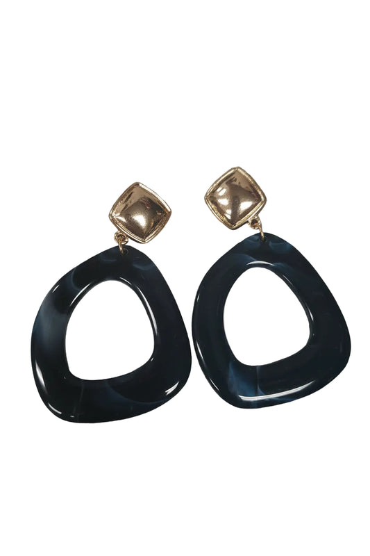 ACRYLIC/GOLD EARRINGS
