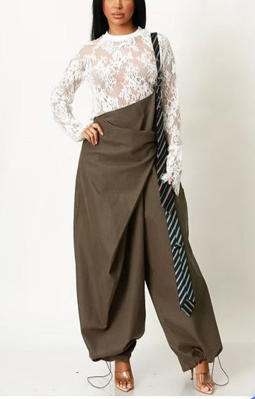 Olive Jumper w/ties