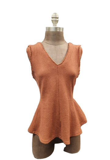 Rust Top W/Beads