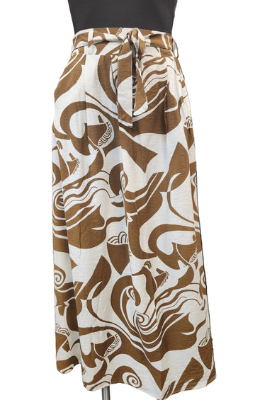BROWN Summer Print Skirt