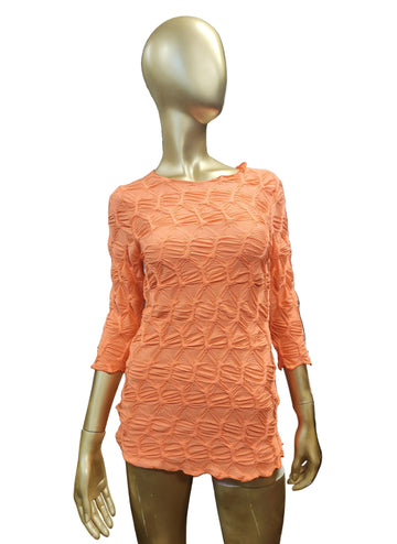 PEACH CRINKLE TOP
