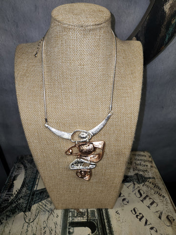 Rose Gold/Silver Necklace Set