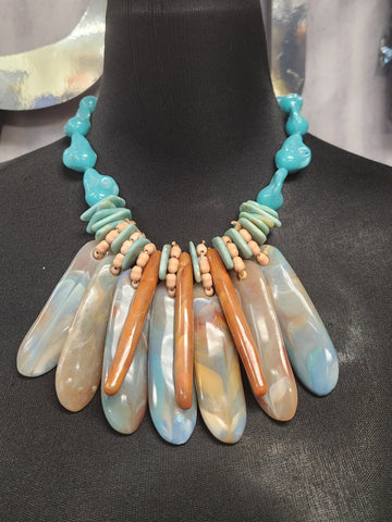 Turquoise/Brown Necklace