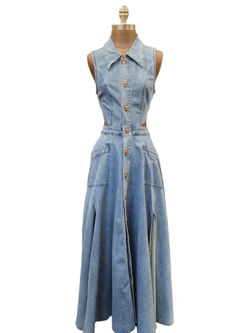 Denim Cutout Dress