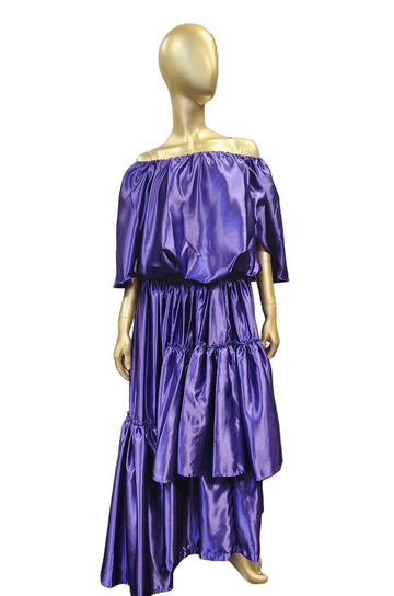 Satin Purple 2PC Skirt