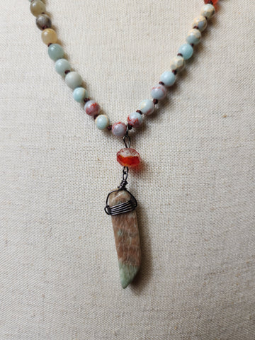 Beaded Green Turquoise Necklace