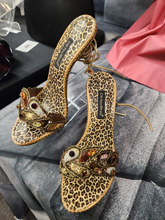 Ce' Foushoo Sandals w/Animal Print