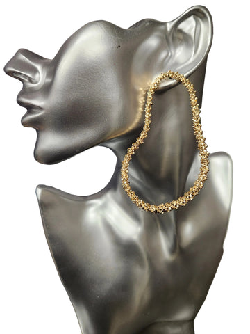 Gold Textured Earrings