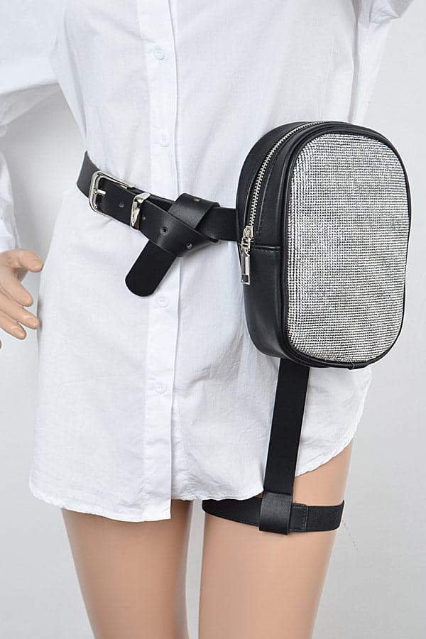 Black Pouch w/Leg Strap