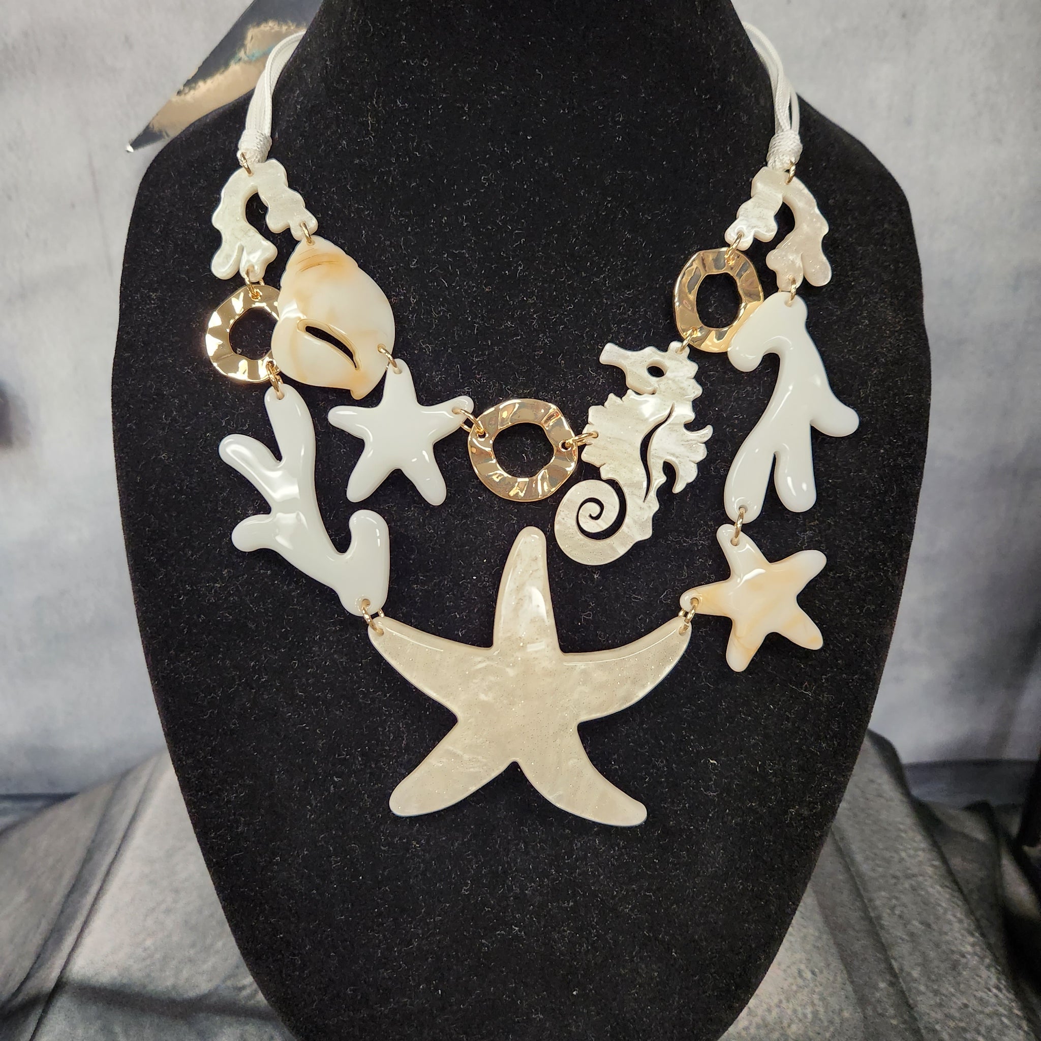 White Necklace Set