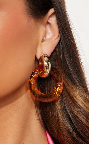 Round Acrylic Earrings