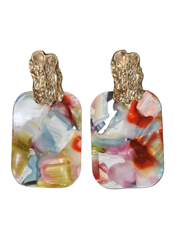SMALL SQUARE ACRYLIC EARRINGS